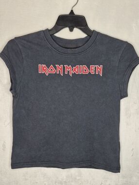 Superdry x Iron Maiden The Number Of The Beast Crop Tee Size 10